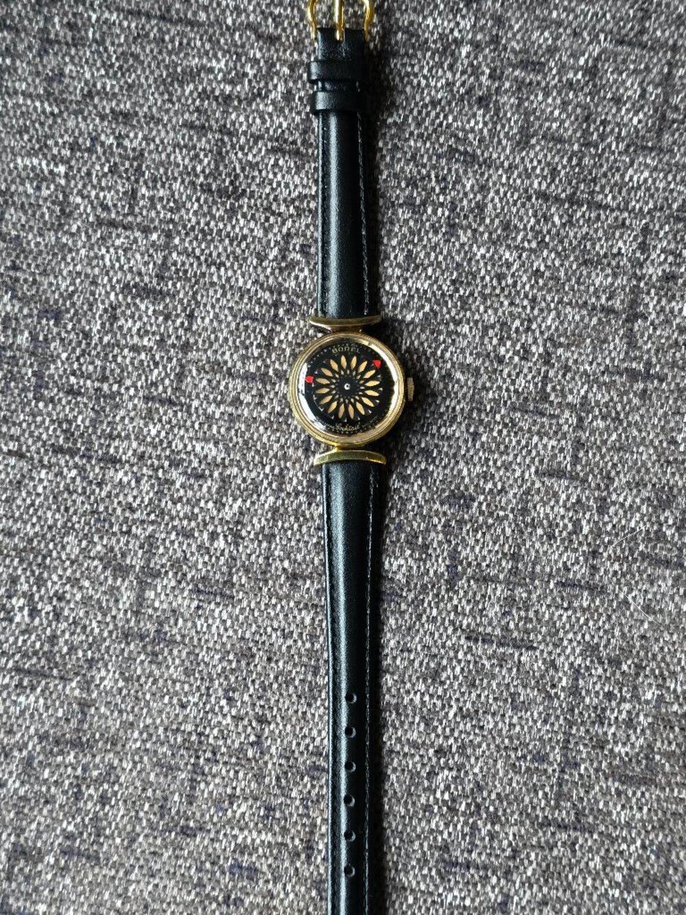 1960s Ernest Borel Women's Watch, Gold Plated, Kaleidoscope, 25mm, Cocktail, 401